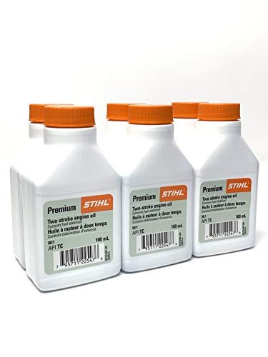 Stihl Premium 2 stroke oil, 100 mL bottles, six pack