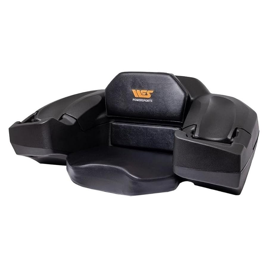 WES Classic ATV rear storage box with seat cushion and backrest fitted.