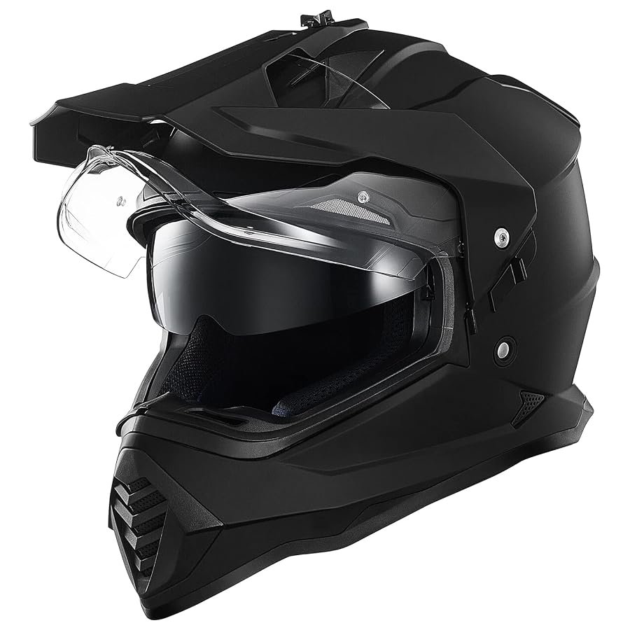 ILM WS902 dual sport adventure helmet with peak and visor