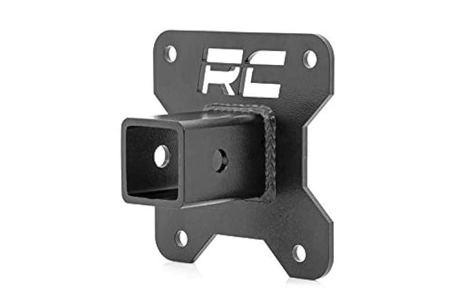 Rough Country black 2 inch UTV receiver hitch for Polaris RZR XP 1000.