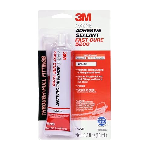 3M Marine Adhesive Sealant 5200 fast cure, white, 3 ounce tube